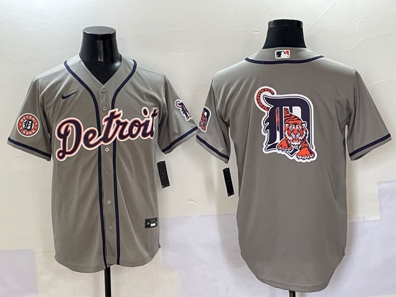 Men Detroit Tigers Blank Grey Game Nike 2025 MLB Jersey style 5045->detroit tigers->MLB Jersey